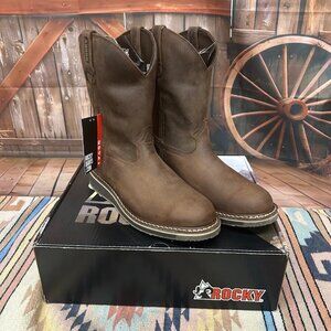 Men's Rocky Cody Waterproof Soft Toe Pull On Work Boot Size 13W